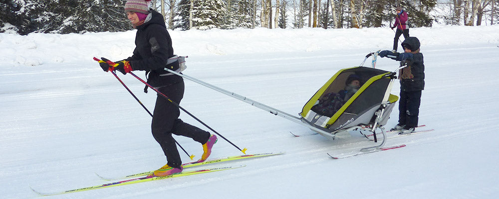 Thule chariot sales cougar 2 ski