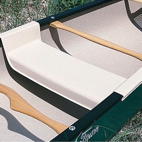 Plastic seat in a canoe 