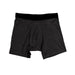 black boxer shorts on a white background