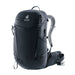 Black backpack with Deuter branding against a white background