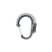 A silver and dark gray carabiner with white 'GEAR AID' branding, shown on a plain white background.