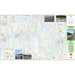 A detailed topographic map poster of the Churchill River area, featuring labeled regions, small inset photographs of boats and outdoor scenes, and informational side panels on the right.