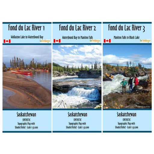 Go Trekkers Map: Fond Du Lac River (set of 3) MAP GO TREKKER