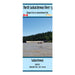 A vertical map cover for a North Saskatchewan River  synthetic topographic map, showing a river scene with a ferry and forest, plus text including 'Wingard Ferry to Saskatchewan Forks' and 'Go Trekkers'.