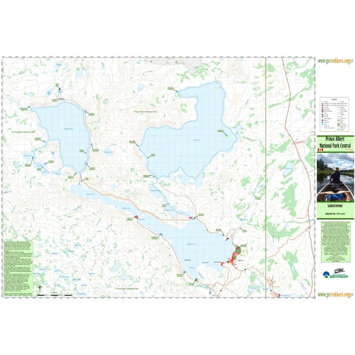 Go Trekkers Map: Prince Albert National Park (Central) MAP GO TREKKER