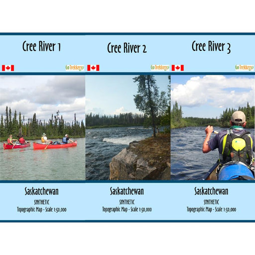 Go Trekker Map Cree River (set of 3, synthetic) MAP GO TREKKER