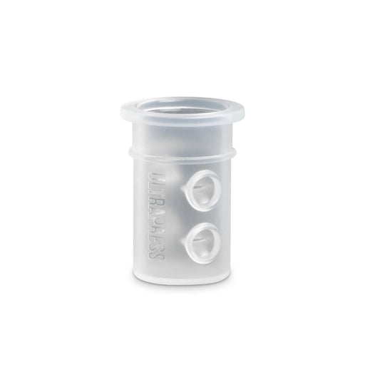 Clear plastic component with UltraPress branding on a white background