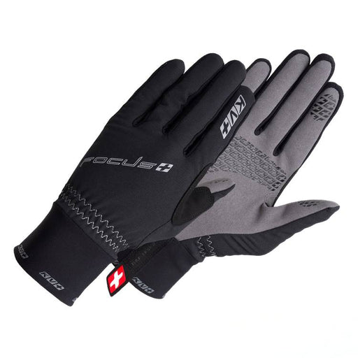 Black gloves on a white background