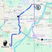 map showing route from Ebs to Black Fox in Saskatoon