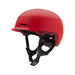 Red helmet with NRS branding on a white background