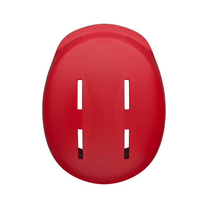Top view of red helmet on a white background