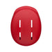 Top view of red helmet on a white background