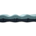 Wavy-patterned inflatable camping mattress profile on a white background