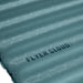 Teal inflatable mattress with 'Flyer Cloud' branding on a white background