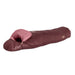 Burgundy sleeping bag on a white background