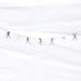 garland of skate skiers on a white background