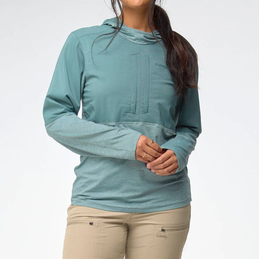 NRS Silkweight Hybrid Hoodie (women's) WM'S TOP NORTHWEST RIVER SUPPLIES S SLATE