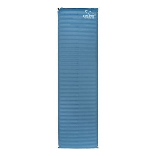 blue sleeping pad against a white background