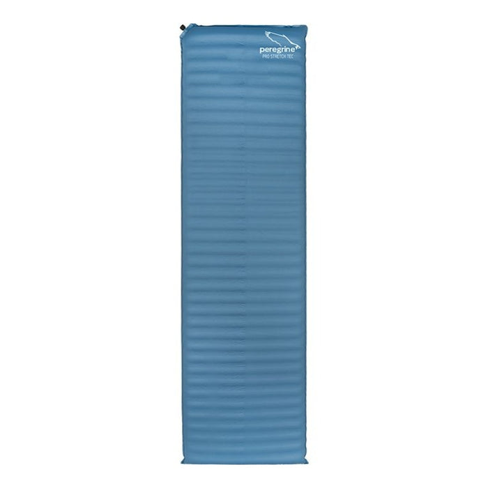 blue sleeping pad against a white background