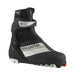 Black Rossignol ski boot on a white background