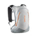 Light grey pack with orange Salomon branding against a white background