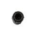 A black plastic cylindrical component with a threaded inner opening, shown from a top-down perspective on a solid white background.