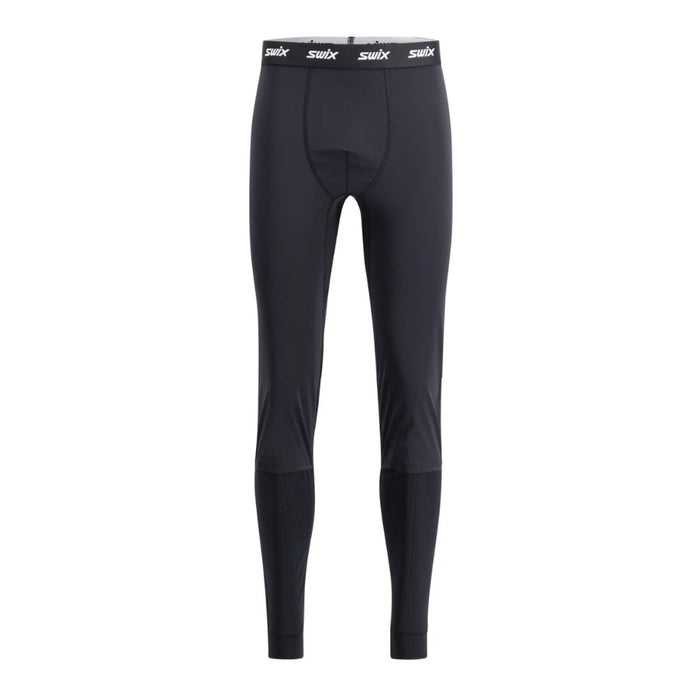 Black leggings with a brand logo on a white background