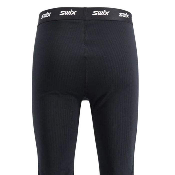 Black pants with Swix branding on a white background