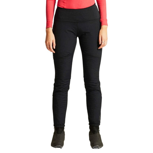 Person wearing black pants and a red top on a white background