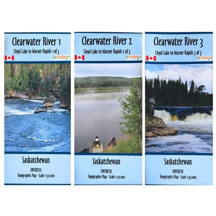 Go Trekkers Map: Clearwater River (set of 3) MAP GO TREKKER