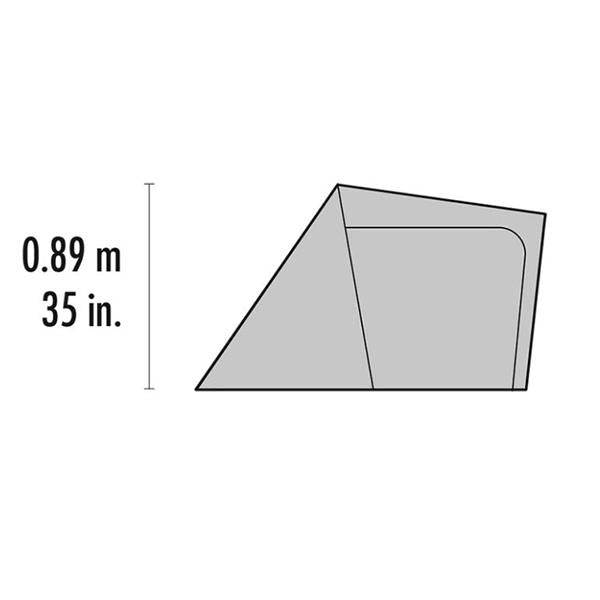 MSR Gear Shed height diagram 