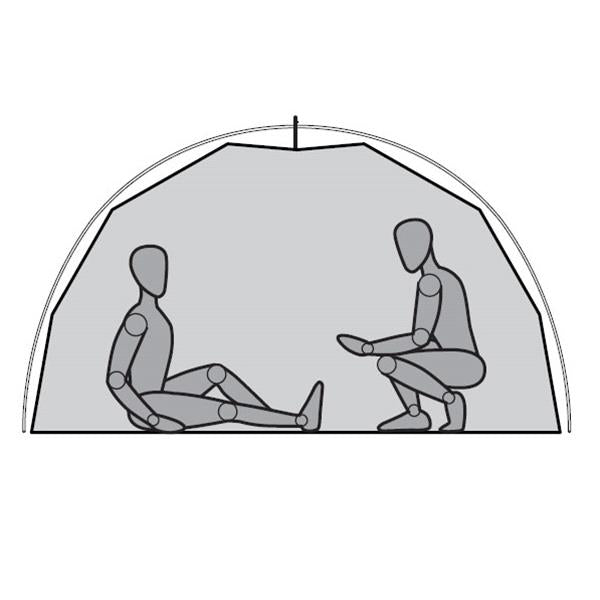 MSR Elixir 4 tent headroom diagram