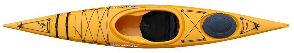 15204 Current Designs Kayak Vision 135 ROTO w/rudder w/Compass (mango -- top)
